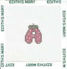 Needlepoint letter 'A' on a white fabric background with 'Edith's Mary' branding.