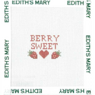Needle Point pattern with 'Berry Sweet' text and strawberry designs on a white background.